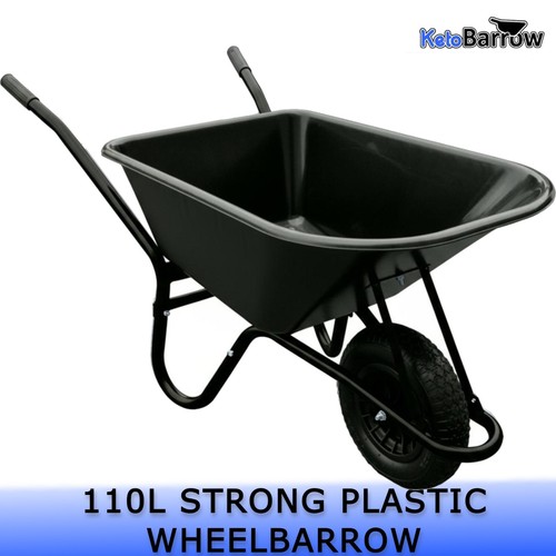 110 litre black wheelbarrow - 110,
