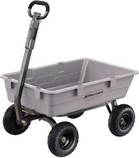 Poly Garden Steel Dump Cart